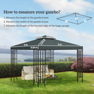 Outsunny Gazebo Roof Replacement, for 3 x 3(m) Frames - Grey - anydaydirect