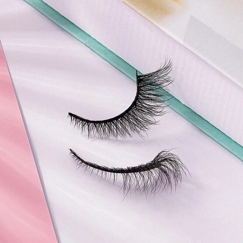 7 Pairs Pack 3D Wispy Cat Eye Fake Lashes Natural Look - anydaydirect