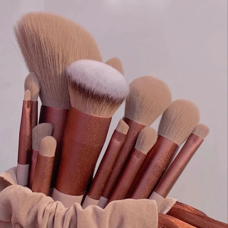 13Pcs Soft Fluffy Makeup Brushes Set for cosmetics Foundation Blush Powder Eyeshadow Kabuki Blending Makeup brush beauty tool - anydaydirect