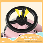AIYAPLAY Foot To Floor Slider for Toddlers with Under Seat Storage Ride on Sliding Car with Horn Aged 12-36 Months Pink - anydaydirect