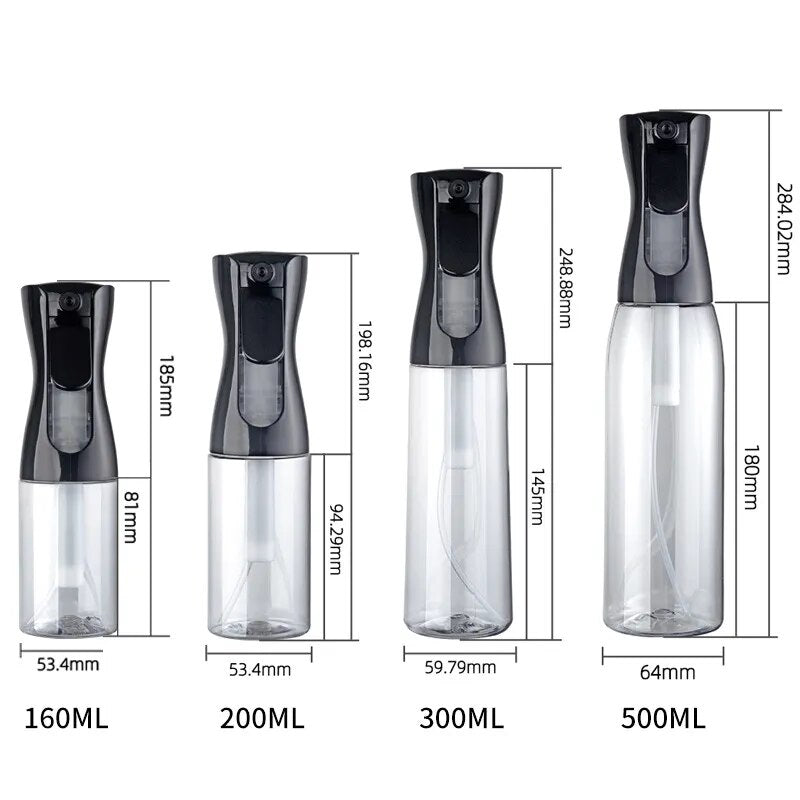200/300/500ml High Pressure Spray Bottles Refillable Bottles Continuous Mist Watering Can Automatic Salon Barber Water Sprayer - anydaydirect