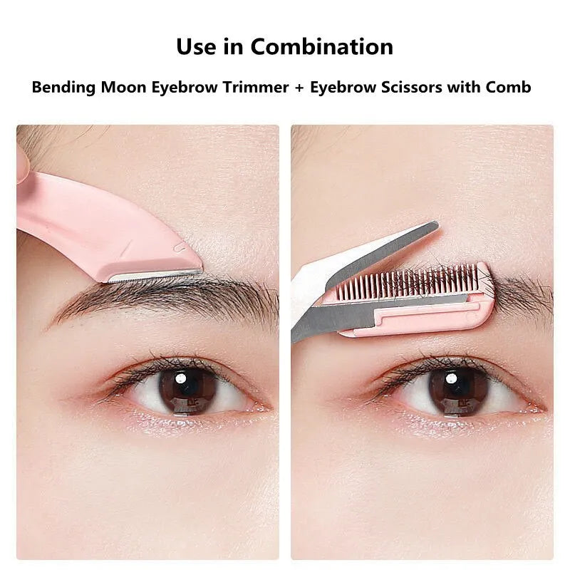 Eyebrow Trimming Knife Eyebrow Face Razor For Women Professional Eyebrow Scissors With Comb Brow Trimmer Scraper Accesso - anydaydirect