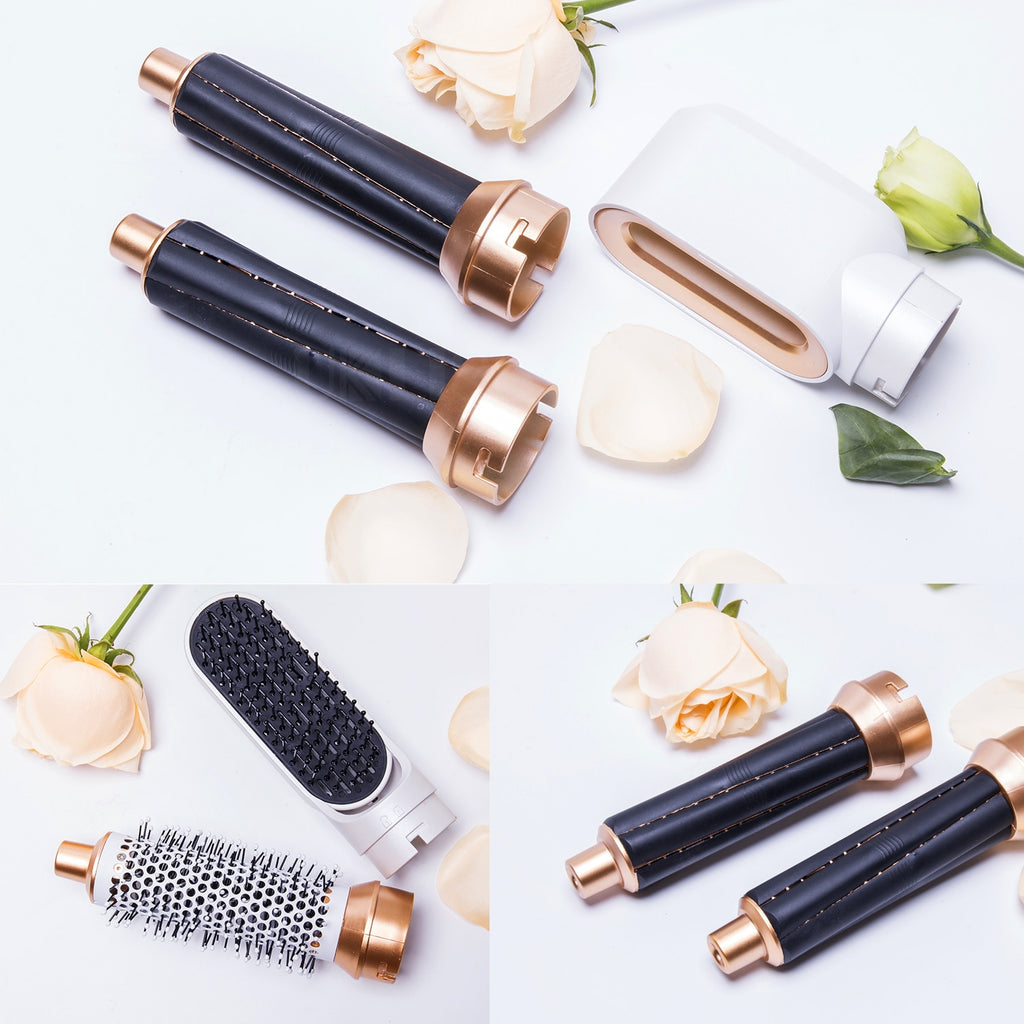 Anydaydirect Hair Curler 5 In 1 Hot Air Styler Ceramic Hair Dryer Brush Spinning And Soft Curls Waves Airbrush Hair Straightener Salon Tools - anydaydirect