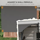 Outsunny 3 x 4m Metal Frame Pergola - Grey - anydaydirect