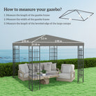 Outsunny 3 x 3(m) Gazebo Frame Replacement - Grey - anydaydirect