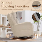 HOMCOM Corduroy Rocking Armchair - Beige - anydaydirect