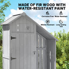 Outsunny Garden Outdoor Storage Shed 3 Shelves Tilt Roof w/ Firewood Rack Log Carrier, 129L x 51.5W x 180H cm - anydaydirect