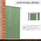 Outsunny Garden Storage Shed, Outdoor Tool Shed with Sloped Roof, Lockable Door for Equipment, Bikes, Light Green, 142 x 84 x 189cm - anydaydirect