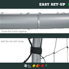 SPORTNOW 8ft x 5ft Football Goal, Football Net for Garden with Ground Stakes, Quick and Simple Set Up - anydaydirect