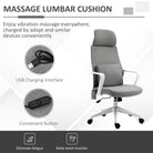 Vinsetto Massage Pillow Office Chair - Grey - anydaydirect