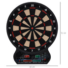 HOMCOM Electronic Hanging Dartboard LED Digital Score Set 27 Games and 202 Variations with 12 Soft Tip Darts - anydaydirect