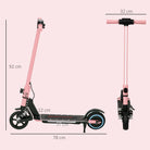 SPORTNOW Folding Electric Scooter for Kids Age 6-14 with Dual Brakes, Front Suspension, LED Colourful Lights and Display, 6.8kg Lightweight Aluminium E Scooter, Up to 14 KM/H & 6 KM, Pink - anydaydirect