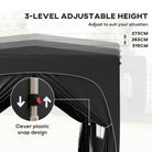 Outsunny 3 x 3m Pop-Up Gazebo Shelter, with Accessories - Black - anydaydirect