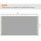 Outsunny 352 x 207cm Universal Replacement Mesh Sidewall Netting for Patio Gazebos and Canopy Tents, (Sidewall Only) Beige - anydaydirect