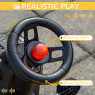 HOMCOM Pedal Digger, Ride-on Construction Toy Car with Functional Horn, Pretend Play, Yellow - anydaydirect