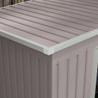 Outsunny Outdoor Garden Metal Equipment Tool Storage Shed w/ Foundation, Double Door, Vents and Sloped Roof, Grey - anydaydirect