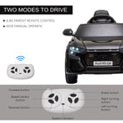 Kids Electric Ride On Car HOMCOM 6V Audi RS Q8 Licensed Electric Car for Kids, Remote Control, Music & Lights, Jet Black - anydaydirect
