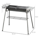 Outsunny Charcoal BBQ Grill - Black - anydaydirect