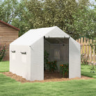 Outsunny Polyethylene Walk-in Polytunnel Greenhouse, 2 x 3(m), White - anydaydirect