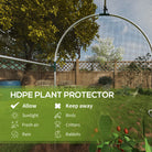 Outsunny Galvanised Steel Fruit Cage, Plant Protection Tent with Zipped Door, 1.2 x 1.2 x 1.9m, Black - anydaydirect