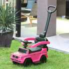 HOMCOM Mercedes-Benz G350 Push Car: Toddler Foot-to-Floor Slider with Steering Wheel, Pink - anydaydirect