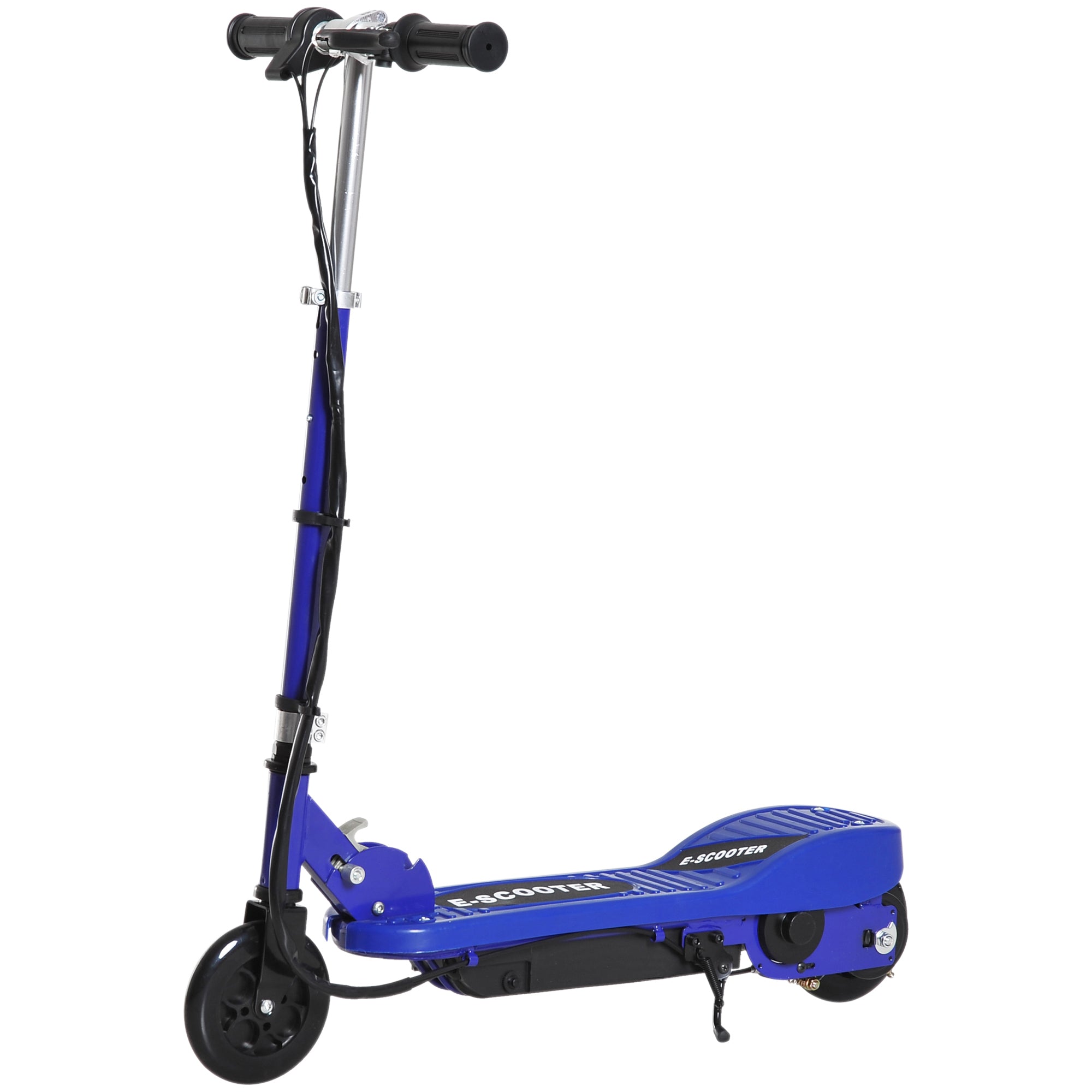 HOMCOM Kids Folding Electric Bike Children E Scooter Ride on Toy 2x12V Recharge Battery 120W Adjustable Height Suitable for 7 - 14 yrs Blue - anydaydirect