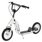 HOMCOM Youth Scooter Front and Rear Caliper Dual Brakes 12-Inch Inflatable Front Wheel Ride On Toy For Age 5+ - anydaydirect
