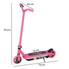 AIYAPLAY Electric Scooter for Ages 6-14, with Colourful Light and Electric Brake, Electric Scooter E Scooter, Up to 10 KM/H & 8 KM, Pink - anydaydirect