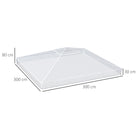Outsunny 3 x 3 (m) Gazebo Protective Cover, Waterproof Cover for Gazebo, Canopy, and Tent - anydaydirect
