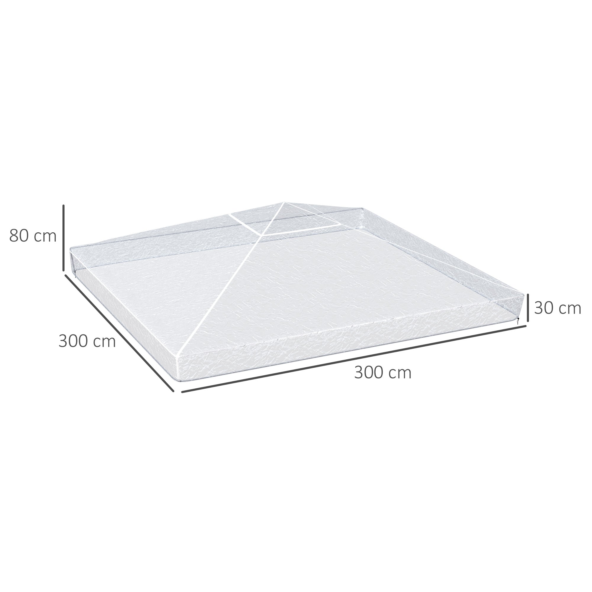 Outsunny 3 x 3 (m) Gazebo Protective Cover, Waterproof Cover for Gazebo, Canopy, and Tent - anydaydirect