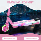 AIYAPLAY Electric Scooter for Kids Ages 4-7, with Auxiliary Rear Wheels, Flashing LED Light and Electric Brake, Kids Electric Scooter for Boys Girls, 6 KM/H & 8 KM, Pink - anydaydirect