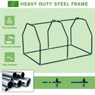 Outsunny Mini  Greenhouse Grow House PVC Cover Steel Frame White 99L x 71W x 60H cm - anydaydirect