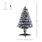 HOMCOM 3ft 90cm Green/White Artificial Christmas Tree W/ Prelit LED - anydaydirect