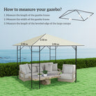 Outsunny 3 x 3(m) Gazebo Canopy Replacement, for 01-0867 - Cream - anydaydirect
