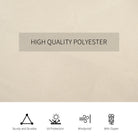 Outsunny 4 Pack Universal Gazebo Replacement Sidewalls Privacy Panel for Most 3 x 4m Gazebo Canopy Pavillion Outdoor Shelter Curtains Accessories Beige - anydaydirect