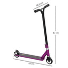HOMCOM Stunt Scooter, 360° Entry Level Tricks Scooter w/ Lightweight Aluminium Deck and ABEC 7 Bearing, For Age 14+ Beginners, Purple - anydaydirect