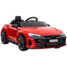 Kids Electric Ride On Car HOMCOM Audi Licensed 12V Electric Car, with Remote Control, Suspension System, Lights, Music, Motor - Red - anydaydirect