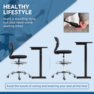 Vinsetto Drafting Chair, Swivel Office Draughtsman Chair, Mesh Standing Desk Chair with Adjustable Foot Ring, Armless, Grey - anydaydirect