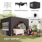 Outsunny 3 x 3m Pop-Up Gazebo Shelter, with Accessories - Black - anydaydirect