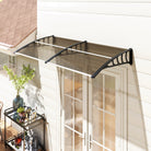Outsunny Front Door Canopy, Outdoor Awning, Rain Shelter, 200 x 96cm, Brown - anydaydirect
