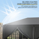 Outsunny 3 x 6 m Pop Up Gazebo with Sides and Windows, Height Adjustable Wedding Camping Party Tent Canopy Marquee with Storage Bag for Garden, Event, Black - anydaydirect