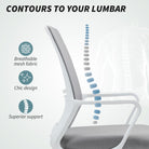 HOMCOM Draughtsman Chair, Mesh Drafting Chair, Ergonomic Office Chair with Lumbar Support, Adjustable Foot Ring, Grey - anydaydirect