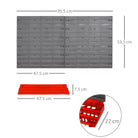DURHAND 54 Pcs On-Wall Tool Equipment Holding Pegboard Home DIY Garage Organiser DIY w/ 50 Pegs 2 Shelves - anydaydirect