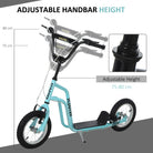 HOMCOM Kids Steel Height Adjustable Kick Scooter Blue/Black - anydaydirect
