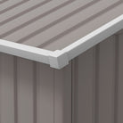 Outsunny 13 x 11ft Garden Metal Storage Shed Outdoor Storage Shed with Foundation Ventilation & Doors, Light Grey - anydaydirect