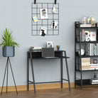 HOMCOM Writing Desk Computer Table Home Office PC Laptop Workstation Storage Shelf 84L x 45W cm Black - anydaydirect