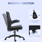 Vinsetto Mesh Back Office Chair, with Flip-Up Arms - Black - anydaydirect