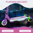 AIYAPLAY Electric Scooter for Kids Ages 4-7, with Auxiliary Rear Wheels, Flashing LED Light and Electric Brake, Kids Electric Scooter for Boys Girls, 6 KM/H & 8 KM, Purple - anydaydirect