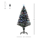 HOMCOM 4ft 120cm Green/White Artificial Christmas Tree W/ Prelit LED - anydaydirect