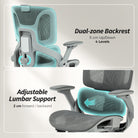 HOMCOM Ergonomic Office Chair, High Back Mesh Desk Chair, Grey - anydaydirect